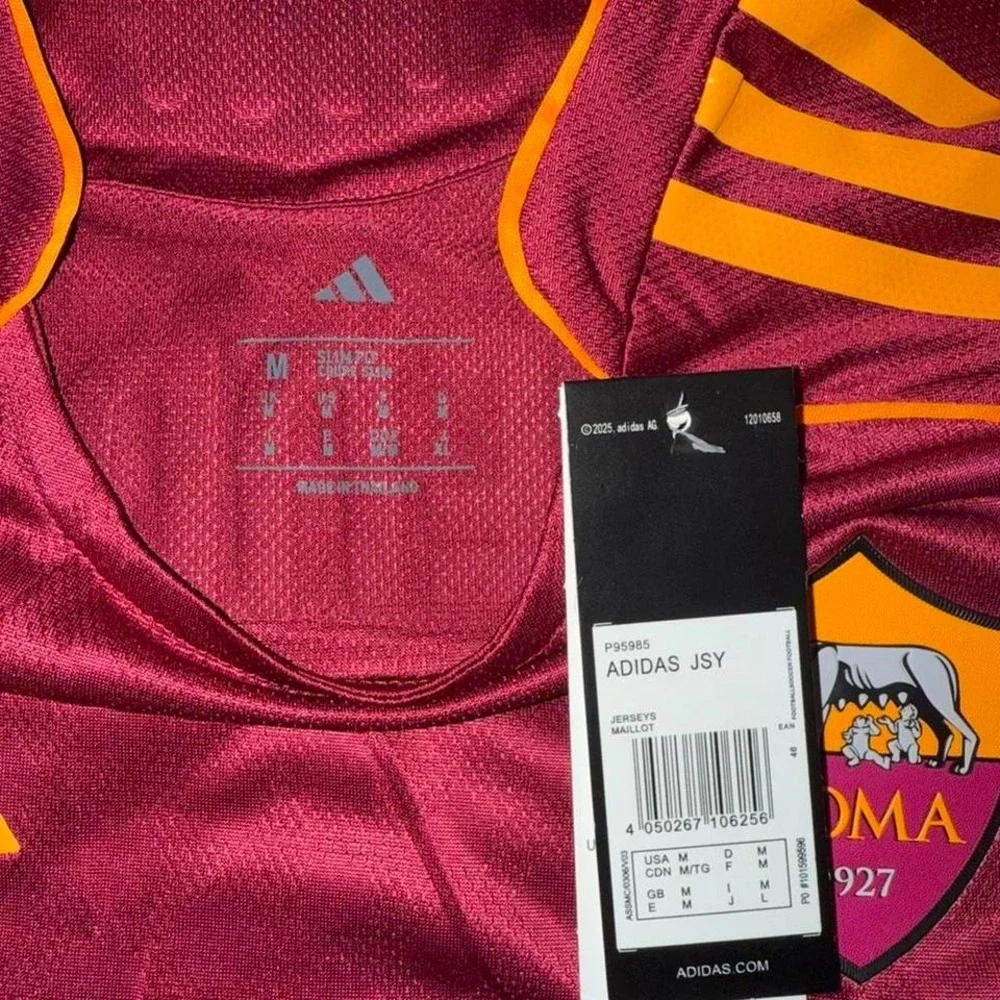 Adidas AS Roma 25/26 Authentic Home Jersey Medium Slim Fit #11